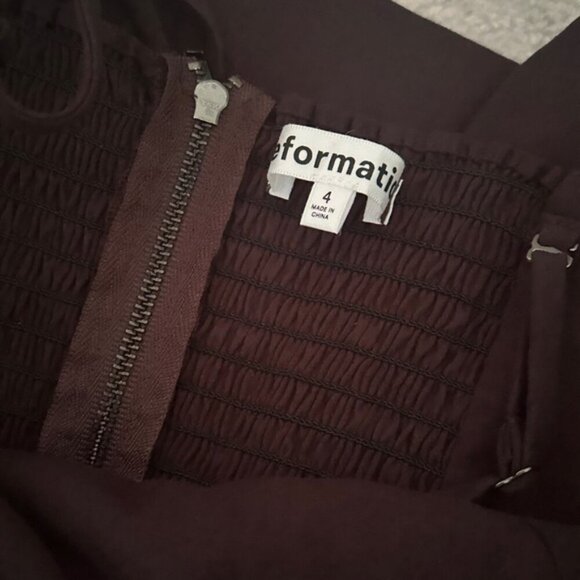 NEW Reformation Lissa Cotton Midi Dress Black Removable Strap | size 4 - Picture 12 of 14